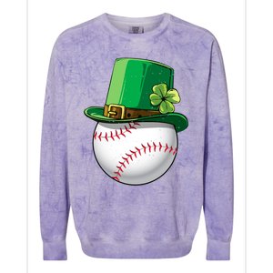 Baseball Leprechaun St Patricks Day Gift Gift Colorblast Crewneck Sweatshirt