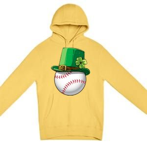 Baseball Leprechaun St Patricks Day Gift Gift Premium Pullover Hoodie