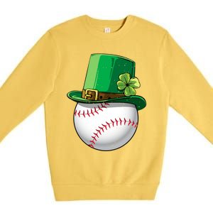 Baseball Leprechaun St Patricks Day Gift Gift Premium Crewneck Sweatshirt