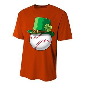 Baseball Leprechaun St Patricks Day Gift Gift Performance Sprint T-Shirt