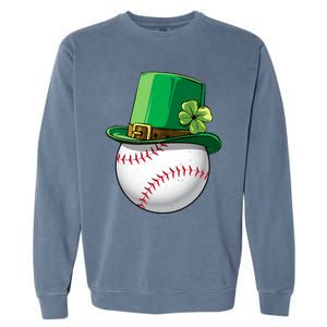 Baseball Leprechaun St Patricks Day Gift Gift Garment-Dyed Sweatshirt