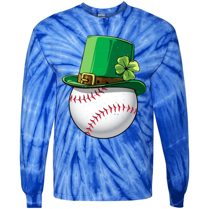 Baseball Leprechaun St Patricks Day Gift Gift Tie-Dye Long Sleeve Shirt