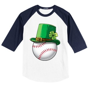 Baseball Leprechaun St Patricks Day Gift Gift Baseball Sleeve Shirt