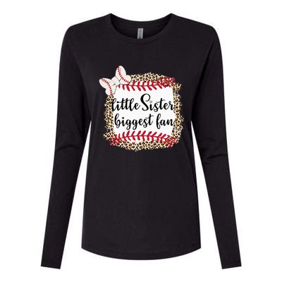 Baseball Little Sister Biggest Fan For Baseball Player Womens Cotton Relaxed Long Sleeve T-Shirt