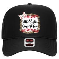 Baseball Little Sister Biggest Fan For Baseball Player High Crown Mesh Back Trucker Hat