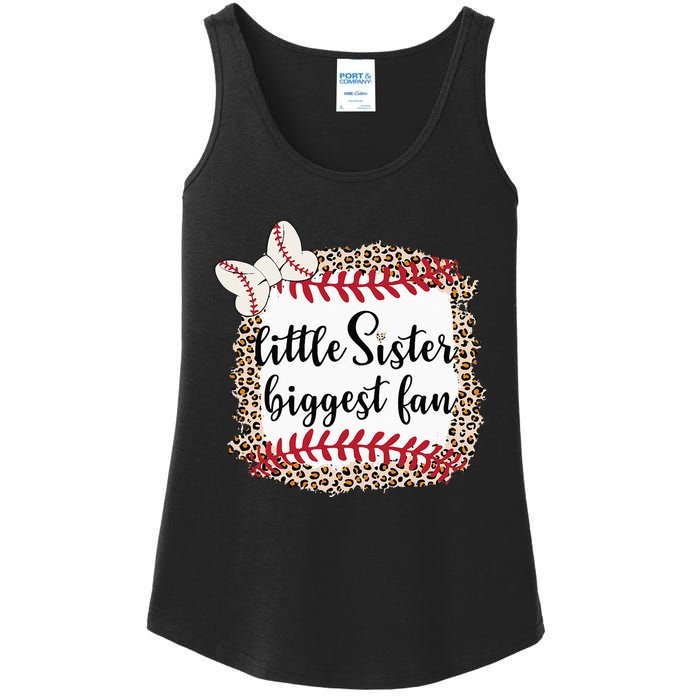 Baseball Little Sister Biggest Fan For Baseball Player Ladies Essential Tank