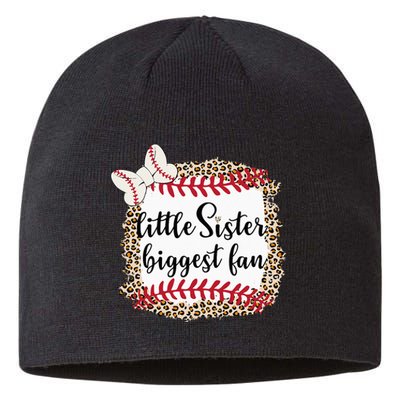 Baseball Little Sister Biggest Fan For Baseball Player Sustainable Beanie