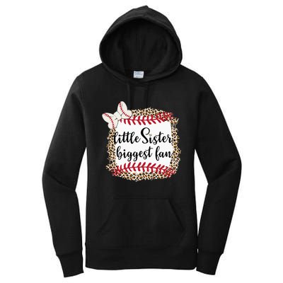 Baseball Little Sister Biggest Fan For Baseball Player Women's Pullover Hoodie