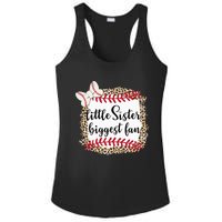 Baseball Little Sister Biggest Fan For Baseball Player Ladies PosiCharge Competitor Racerback Tank