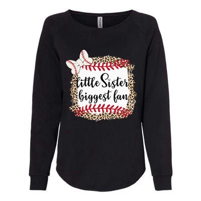 Baseball Little Sister Biggest Fan For Baseball Player Womens California Wash Sweatshirt