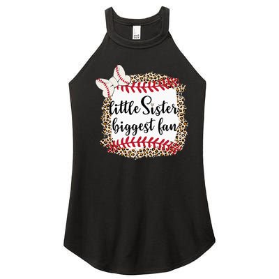 Baseball Little Sister Biggest Fan For Baseball Player Women's Perfect Tri Rocker Tank