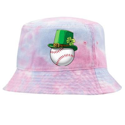 Baseball Leprechaun St Patricks Day Gift For Boy Girl Tie-Dyed Bucket Hat