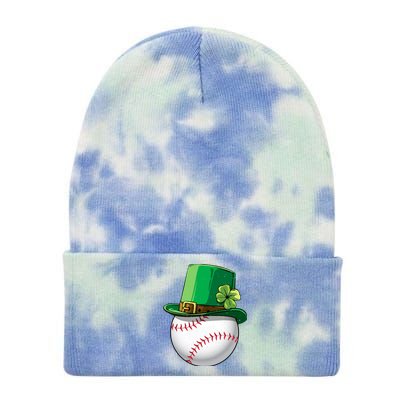 Baseball Leprechaun St Patricks Day Gift For Boy Girl Tie Dye 12in Knit Beanie