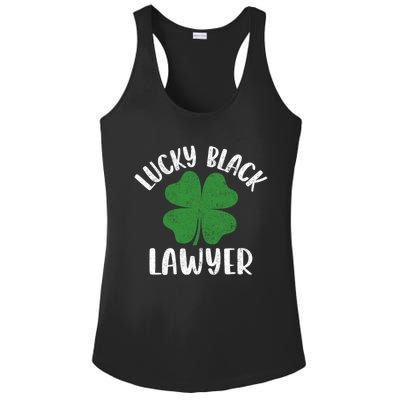 Black Lawyer St Patrick's Day African American Attorney Gift Ladies PosiCharge Competitor Racerback Tank