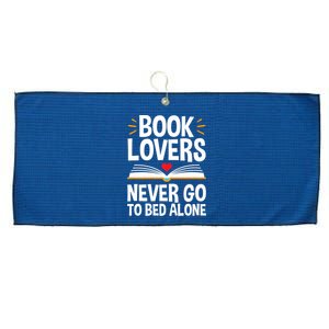 Book Lovers Shirts Book Lovers Never Go To Bed Alone Large Microfiber Waffle Golf Towel