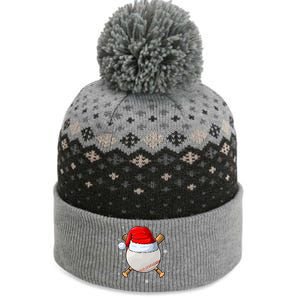 Baseball Lover Santa Christmas Holiday The Baniff Cuffed Pom Beanie