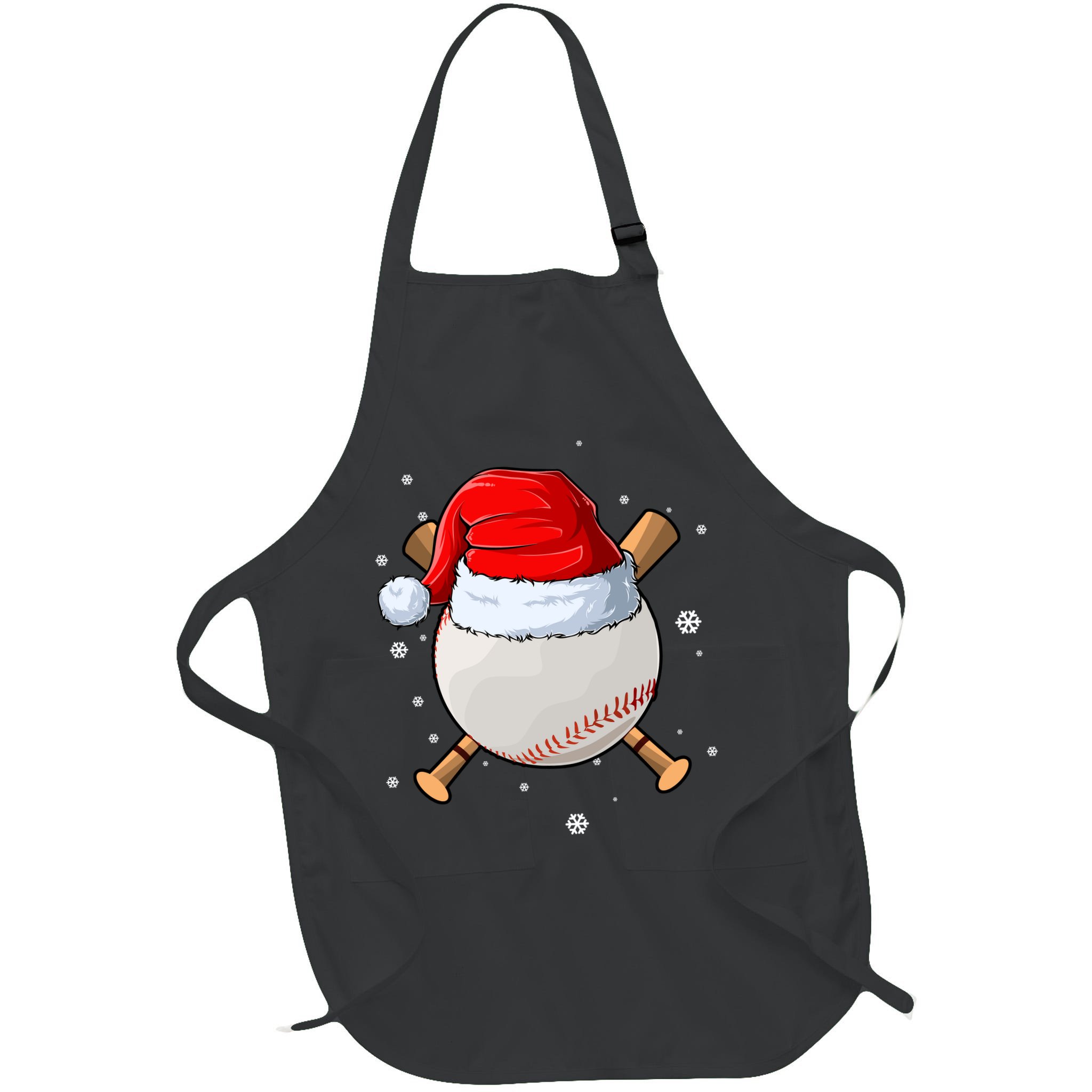 Baseball Lover Santa Christmas Holiday Apron