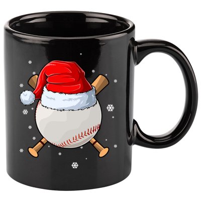 Baseball Lover Santa Christmas Holiday 11oz C Handle Ceramic Mug