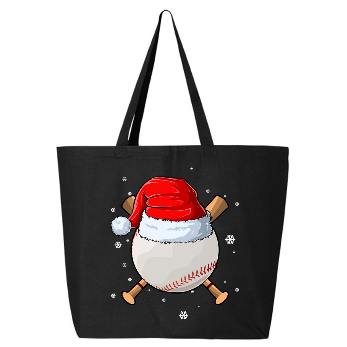 Baseball Lover Santa Christmas Holiday 25L Jumbo Tote