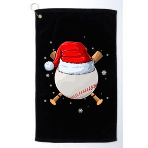 Baseball Lover Santa Christmas Holiday Platinum Collection Golf Towel