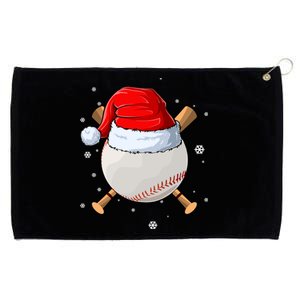 Baseball Lover Santa Christmas Holiday Grommeted Golf Towel