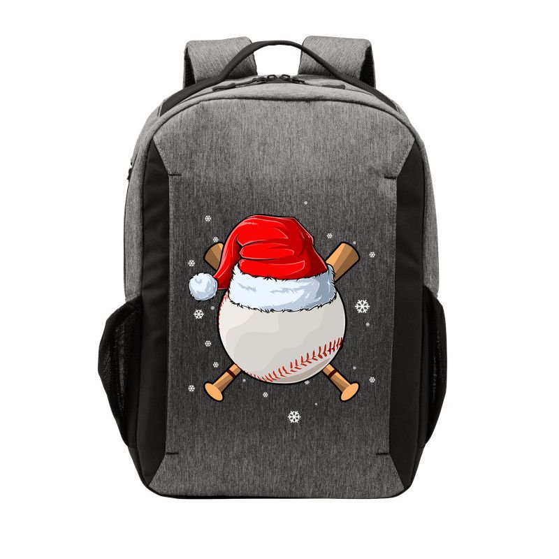 Baseball Lover Santa Christmas Holiday Vector Backpack