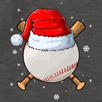 Baseball Lover Santa Christmas Holiday Vector Backpack