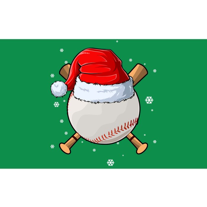 Baseball Lover Santa Christmas Holiday Bumper Sticker