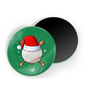 Baseball Lover Santa Christmas Holiday Magnet