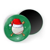 Baseball Lover Santa Christmas Holiday Magnet