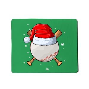 Baseball Lover Santa Christmas Holiday Mousepad