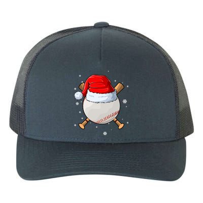 Baseball Lover Santa Christmas Holiday Yupoong Adult 5-Panel Trucker Hat