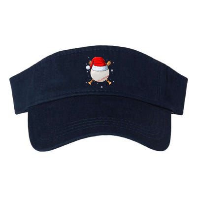 Baseball Lover Santa Christmas Holiday Valucap Bio-Washed Visor