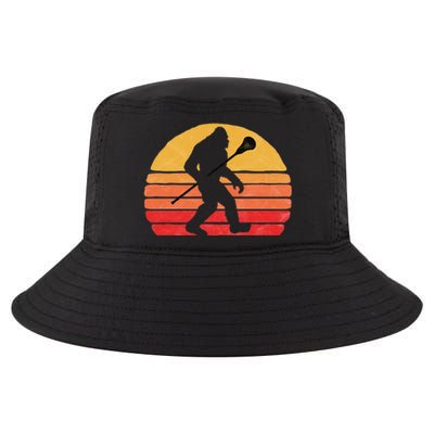 Bigfoot Lacrosse Stick Vintage Surf Sun Funny Lax Gift Cool Comfort Performance Bucket Hat