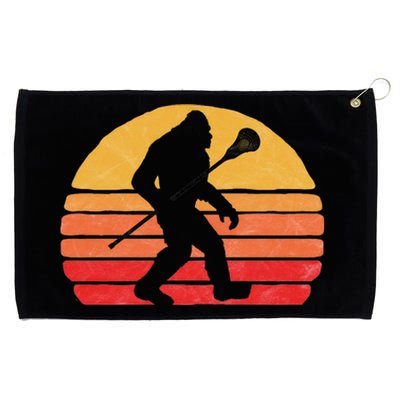 Bigfoot Lacrosse Stick Vintage Surf Sun Funny Lax Gift Grommeted Golf Towel