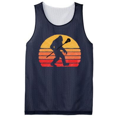 Bigfoot Lacrosse Stick Vintage Surf Sun Funny Lax Gift Mesh Reversible Basketball Jersey Tank