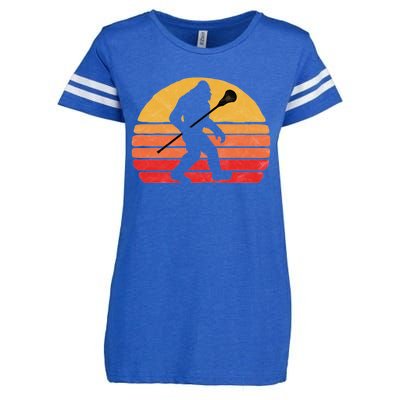 Bigfoot Lacrosse Stick Vintage Surf Sun Funny Lax Gift Enza Ladies Jersey Football T-Shirt