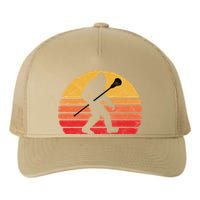 Bigfoot Lacrosse Stick Vintage Surf Sun Funny Lax Gift Yupoong Adult 5-Panel Trucker Hat