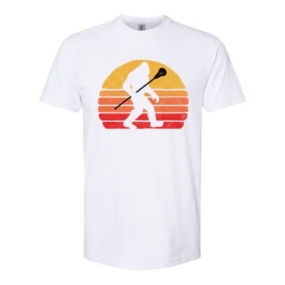 Bigfoot Lacrosse Stick Vintage Surf Sun Funny Lax Gift Softstyle CVC T-Shirt