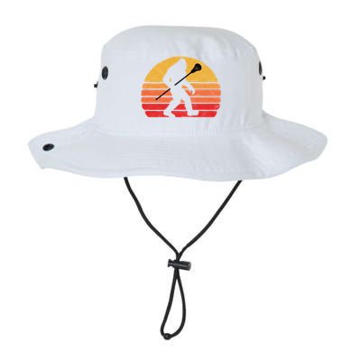 Bigfoot Lacrosse Stick Vintage Surf Sun Funny Lax Gift Legacy Cool Fit Booney Bucket Hat