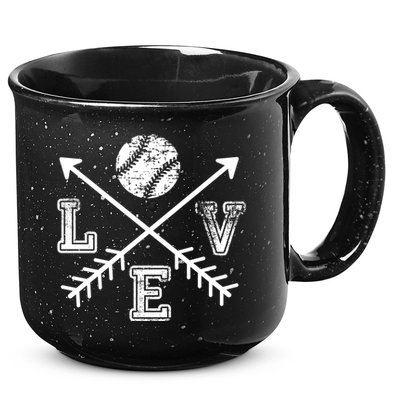 Baseball Love Sport Arrow Gift 15oz Campfire Ceramic Mug