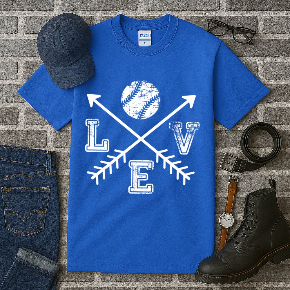 Baseball Love Sport Arrow Gift Tall T-Shirt