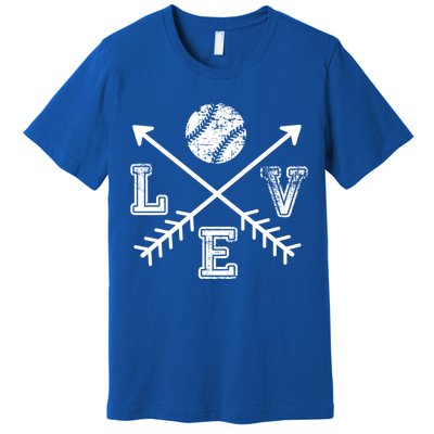 Baseball Love Sport Arrow Gift Premium T-Shirt