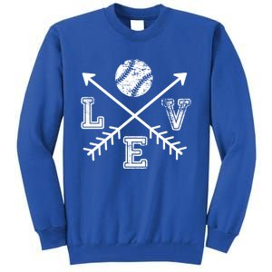 Baseball Love Sport Arrow Gift Tall Sweatshirt