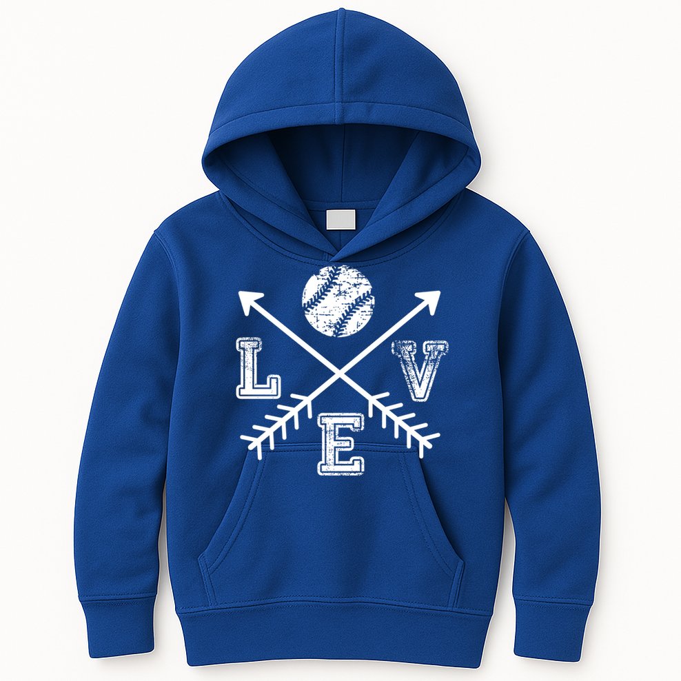 Baseball Love Sport Arrow Gift Kids Hoodie