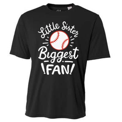 Baseball Little Sister Biggest Fan Cooling Performance Crew T-Shirt