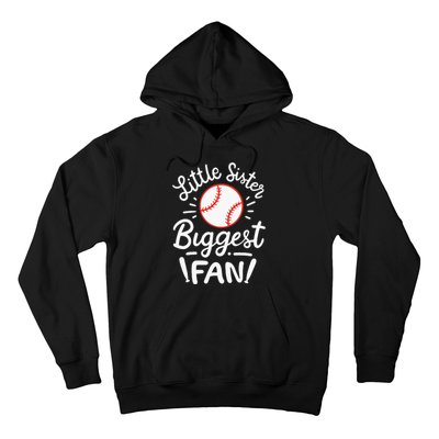 Baseball Little Sister Biggest Fan Hoodie