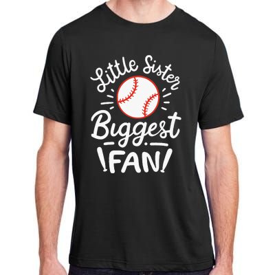 Baseball Little Sister Biggest Fan Adult ChromaSoft Performance T-Shirt