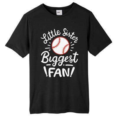 Baseball Little Sister Biggest Fan Tall Fusion ChromaSoft Performance T-Shirt