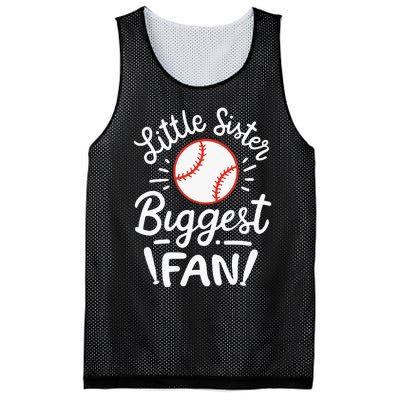 Baseball Little Sister Biggest Fan Mesh Reversible Basketball Jersey Tank